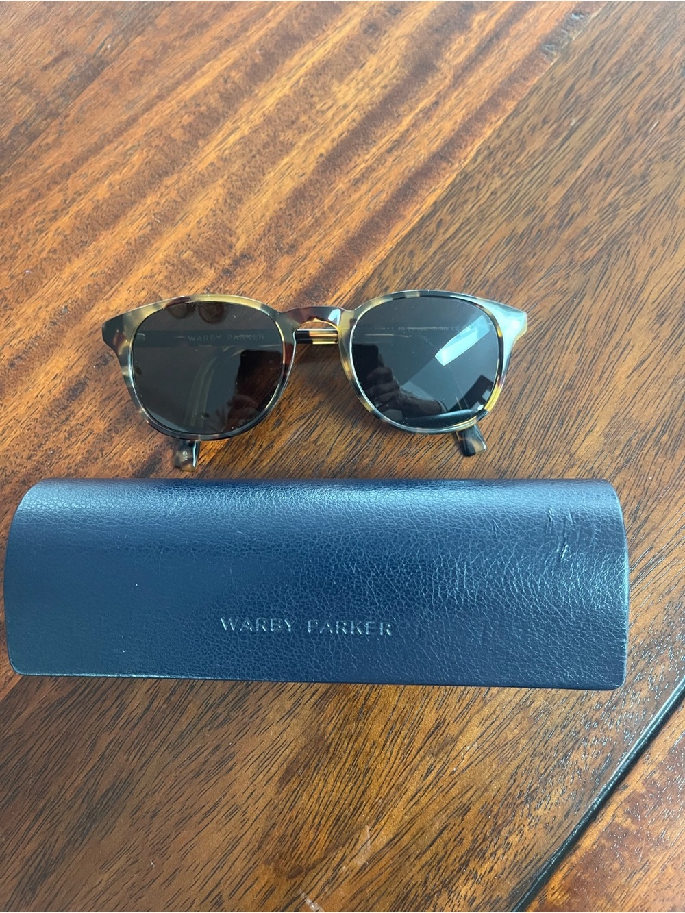 Warby Parker Downing Tortoiseshell Frame Sunglasses with Dark Brown Lenses